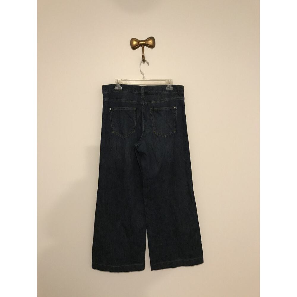Pilcro Anthropologie High Rise Baggy Wide Leg Jeans 29 Dark Wash Denim - Picture 3 of 12